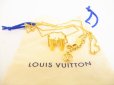 Photo1: LOUIS VUITTON Gold Plated LV & ME Necklace Letter M #8959 (1)