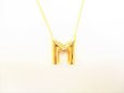 Photo2: LOUIS VUITTON Gold Plated LV & ME Necklace Letter M #8959 (2)