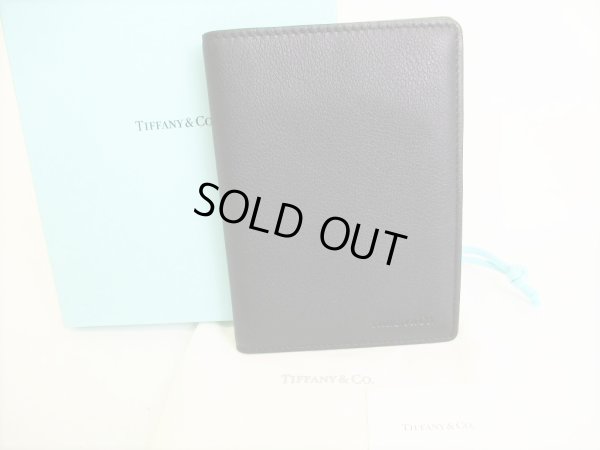 Photo1: Tiffany&Co. Black Leather Passport Holder Notebook Holders #8961