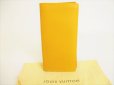 Photo1: LOUIS VUITTON Yellow Taurillon Leather Portefeuille Brazza Wallet #8962 (1)