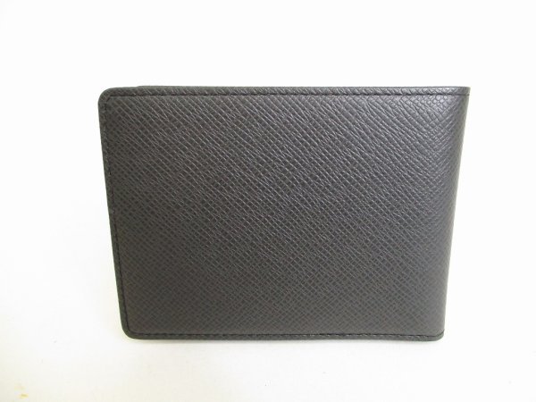 Photo2: LOUIS VUITTON Ardoise Black Taiga Leather Bifold Bill Wallet #8971