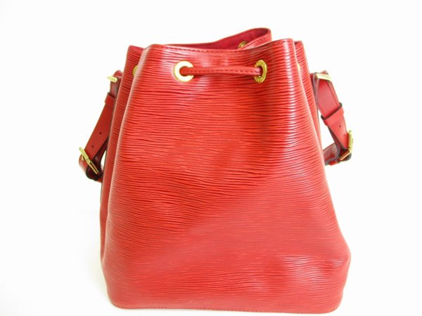 Photo2: LOUIS VUITTON Epi Red Leather Shoulder Bag Purse Petit Noe #8975