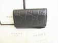 Photo1: GUCCI Guccissima Black Leather 6 Pics Key Cases #8976 (1)