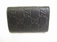Photo2: GUCCI Guccissima Black Leather 6 Pics Key Cases #8976 (2)