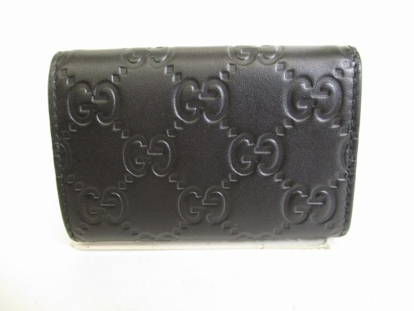 Photo2: GUCCI Guccissima Black Leather 6 Pics Key Cases #8976