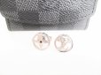 Photo1: LOUIS VUITTON Monogram Flower Silver Steel LV Catch Cufflinks #8980 (1)