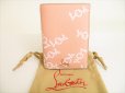 Photo1: Christian Louboutin Light Pink Leather Passport Holder ID Holders #8984 (1)