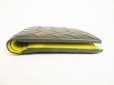 Photo5: BOTTEGA VENETA Moss Green Yellow Leather Bifold Wallet Compact Wallet #8996
