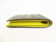 Photo6: BOTTEGA VENETA Moss Green Yellow Leather Bifold Wallet Compact Wallet #8996