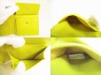 Photo9: BOTTEGA VENETA Moss Green Yellow Leather Bifold Wallet Compact Wallet #8996