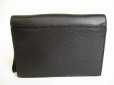 Photo2: LOEWE Black Leather Silver H/W Clutch Bag Document Bag #9001 (2)