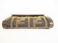 Photo5: FENDI Zucca Canvas Brown Leather Bifold Wallet Compact Wallet #9002