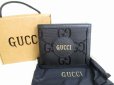 Photo1: GUCCI Off The Grid Black Nylon Leather Bifold Wallet #9006 (1)