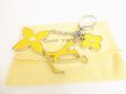 Photo1: LOUIS VUITTON Yellow Silver Bag Charm Key Holder Sac Fleures du epi #9014 (1)