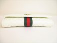 Photo5: GUCCI Double G White Leather Flap Long Wallet #9017