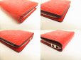 Photo7: LOEWE Anagram Red Brown Leather Bifold Wallet Compact Wallet #9019