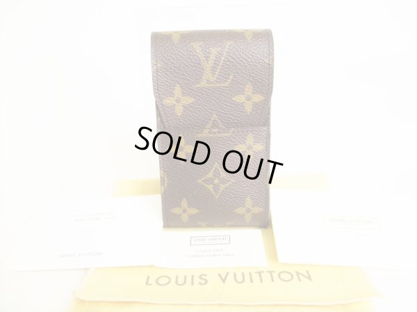 Photo1: LOUIS VUITTON Monogram Leather Brown Cigarette Cases #9023