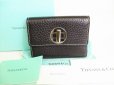 Photo1: Tiffany & Co. Black Leather Card Holder #9027 (1)