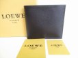 Photo1: LOEWE Anagram Black Leather Bifold Bill Wallet Compact Wallet #9029 (1)