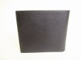 Photo2: LOEWE Anagram Black Leather Bifold Bill Wallet Compact Wallet #9029 (2)