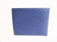 Photo2: Salvatore Ferragamo Gancini Navy Blue Leather Bifold Wallet #9032 (2)