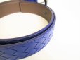 Photo12: BOTTEGA VENETA Blue Leather Belt Waist Size 80-92 M #9041