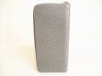 Photo2: LOUIS VUITTON Taiga Gray Leather Zippey Wallet Vertical #9046 (2)