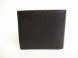 Photo2: GUCCI Black Leather Bifold Wallet Compact Wallet #9052 (2)