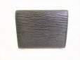 Photo2: LOUIS VUITTON Epi Black Leather Trifold Card Holder #9057 (2)