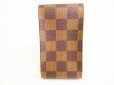 Photo2: LOUIS VUITTON Damier Brown Leather Cigarette Case Tabacco Case #9058 (2)