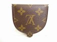 Photo2: LOUIS VUITTON Monogram Brown Leather Coin Purse Porto Monnaie Gousset #9063 (2)