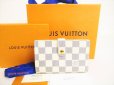 Photo1: LOUIS VUITTON Damier Azur White Leather Bifold Wallet Viennois #9066 (1)