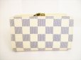 Photo2: LOUIS VUITTON Damier Azur White Leather Bifold Wallet Viennois #9066 (2)