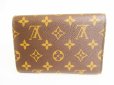 Photo2: LOUIS VUITTON Monogram Brown Leather Bifold Wallet Purse #9069 (2)