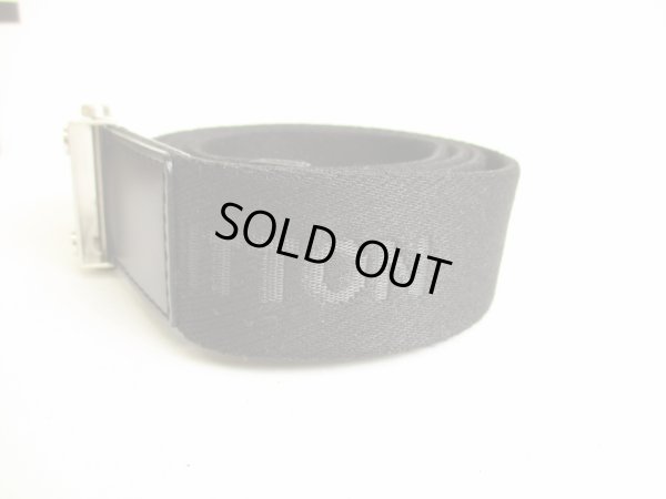 Photo2: LOUIS VUITTON Black Logo Canvas Silver Buckle 35MM Belt #9071