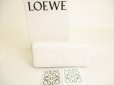 Photo1: LOEWE Anagram White Leather Bifold Long Wallet Flap Wallet #9074 (1)