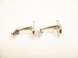 Photo3: HERMES Silver Plated Black Horse Motif Cufflinks Cuffs #9082