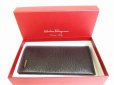 Photo12: Salvatore Ferragamo Black Leather Bifold Flap Long Wallet #9094