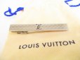 Photo1: LOUIS VUITTON Silver Steel Champs Elysees Tie Clips #9100 (1)