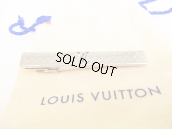 Photo1: LOUIS VUITTON Silver Steel Champs Elysees Tie Clips #9100