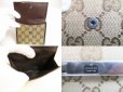 Photo9: GUCCI GG Brown Canvas Bifold Wallet Compact Wallet #9105