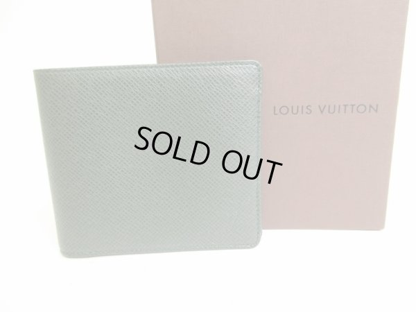 Photo1: LOUIS VUITTON Episea Green Taiga Leather Bifold Bill Wallet #9117