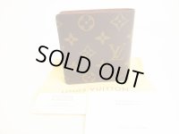 LOUIS VUITTON Monogram Brown Leather Bifold Bill Wallet #9121