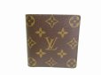 Photo2: LOUIS VUITTON Monogram Brown Leather Bifold Bill Wallet #9121 (2)