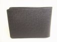 Photo2: LOUIS VUITTON Ardoise Black Taiga Leather Bifold Bill Wallet #9127 (2)