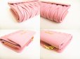 Photo7: miumiu Rose Leather Matelasse Bifold Wallet Compact Wallet #9129