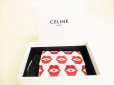 Photo12: CELINE White Red Leather Small Trifold Wallet Compact Wallet #9133