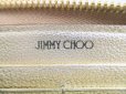 Photo10: Jimmy Choo Metal Stars Champagne Gold Leather Round Zip Wallet #9135