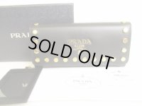 PRADA Black City Calf Leather Gold H/W Flap Long Wallet #9140
