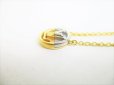 Photo3: LOUIS VUITTON Gold Silver LV Circle Medallion L TO V Necklace #9147